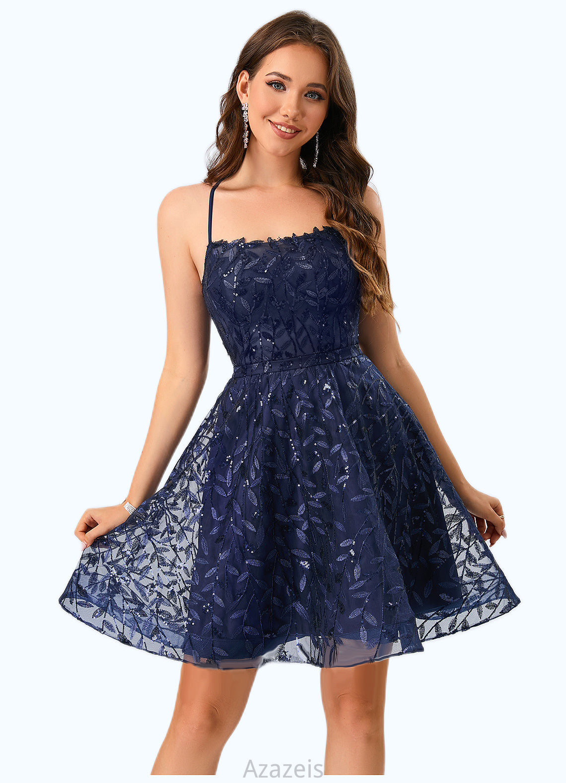 Kaylee Scoop A-line Lace Dresses DFP0022544