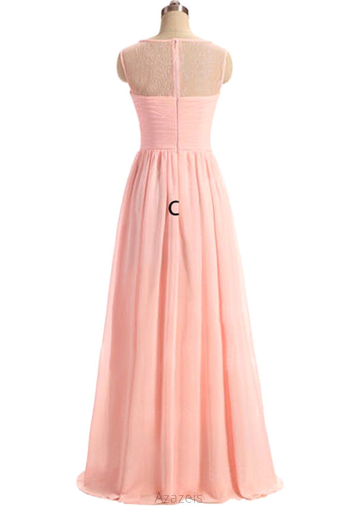 Sweetheart Sleeveless Long/Floor-Length A-Line/Princess Chiffon Bridesmaid Dresses Haleigh DFP0025418