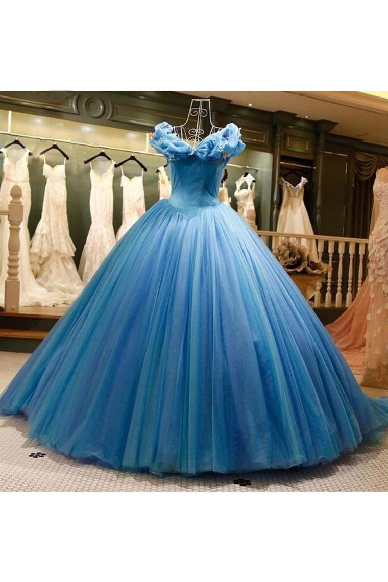 2024 Off The Shoulder Ball Gown Tulle Quinceanera Dresses Sweep Train