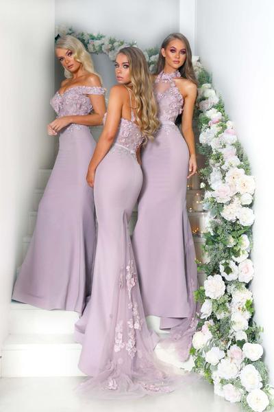 Mix And Match Mermaid Purple Bridesmaid Dresses Wedding Party Dresses