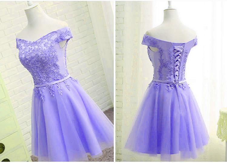 Princess A-Line Party Dress Lace Carlee Homecoming Dresses Up Back CD20686