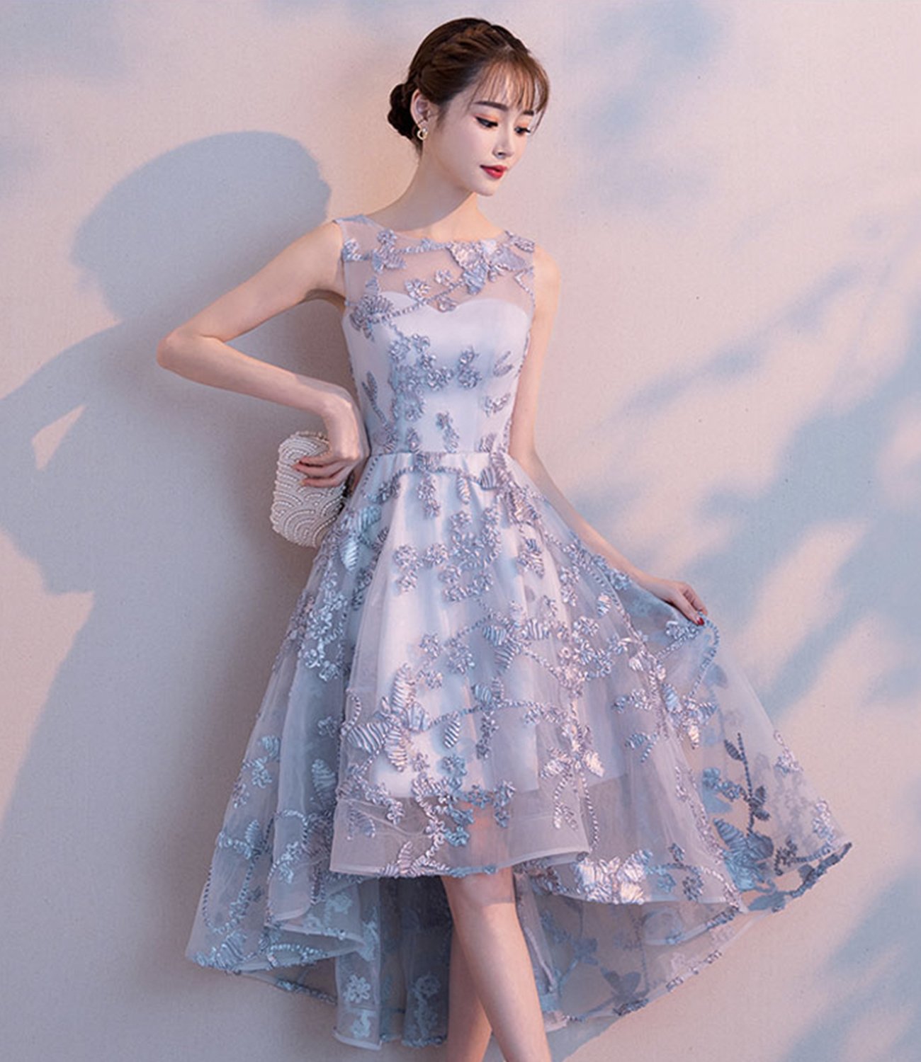 CUTE TULLE HIGH LOW Dahlia Homecoming Dresses SHORT DRESS FASHION DRESS CD21454