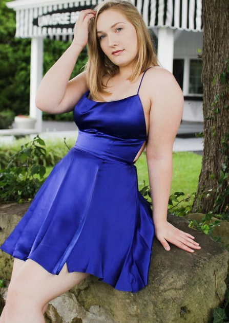 Plus Size Moriah Homecoming Dresses Royal Blue For Teen Cheap Hoco Dress CD2934