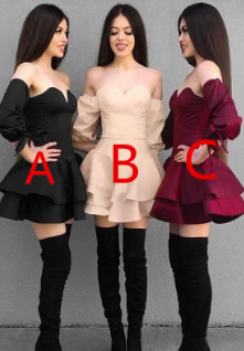 Off The Shoulder Sweetheart Long Sleeves Madalynn Homecoming Dresses Short CD870