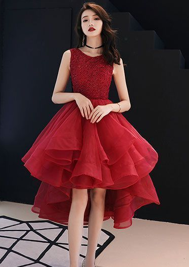 Cute Homecoming Dresses A Line Savanah Round Neck Tulle Short Dress CD881