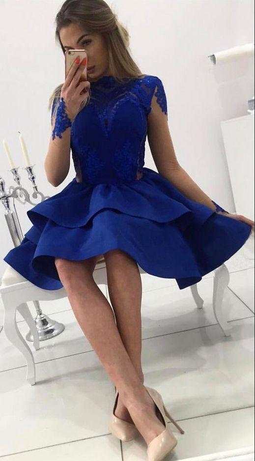 A-Line Bateau Gina Homecoming Dresses Dresses Long Sleeves CD9553