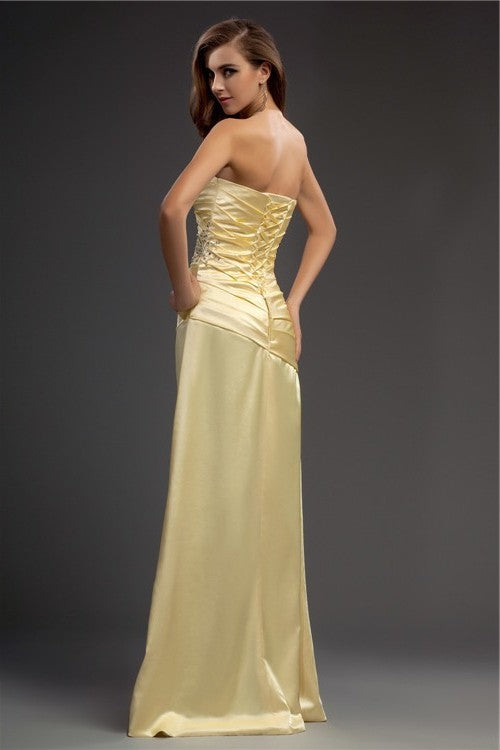 Sheath/Column Sweetheart Sleeveless Long Taffeta Dresses DFP0004366