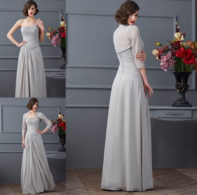 A-Line/Princess One-Shoulder Sleeveless Beading Long Chiffon Mother of the Bride Dresses DFP0007167